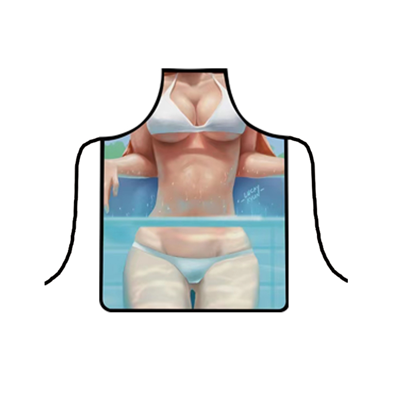 Фартук с приколом девушка в воде 80 на 60 см разноцветный Киев - изображение 2