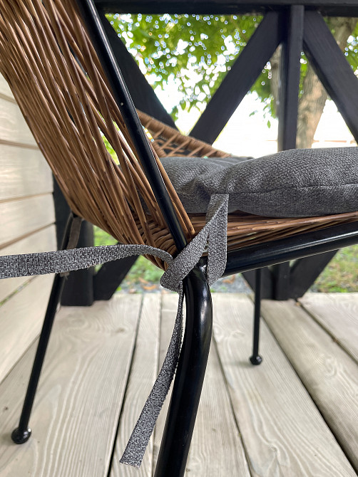 Подушка для стільців (38x38х5 см) кругла Decorator Мальмо колір сірий 84-046 Київ - фото 8