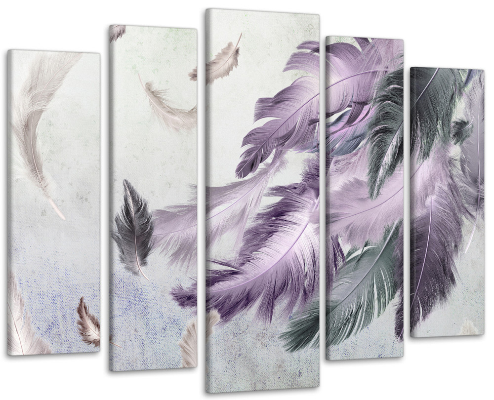 Модульна картина у вітальню / спальню Пір'я Art-482_5 ( 80х118см ) Київ - фото 1