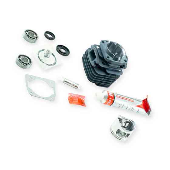 Цилиндр сборе 45 бензопилы Goodluck 45 (d-43 мм) черный ARES (сальники, подшипники, герметик) в Мукачево