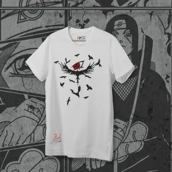 Футболка мужская с принтом Наруто Ворони Ітачі Размер 48 Anime0175 Днепр