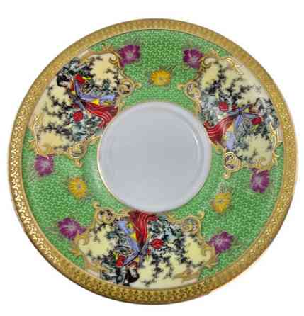 Сервиз кофейный 6 персон из фарфора Зеленый Киев