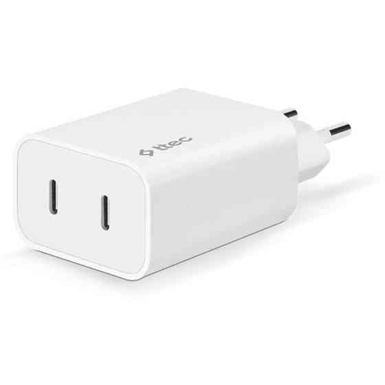 Мережевий зарядний пристрійTtec SmartCharger Duo PD USB-C 40 W White (2SCS27B) Білий Харків