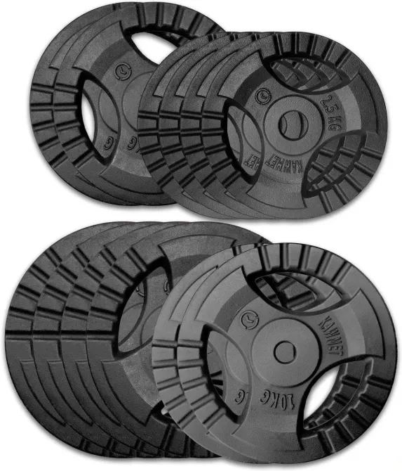 Тренажер Kawmet Zestaw Obciążeń Żeliwnych 120 Kg (30,5 Mm) - 4X20 Kg, 2X10Kg, 2X5 4X2,5 Киев - изображение 1