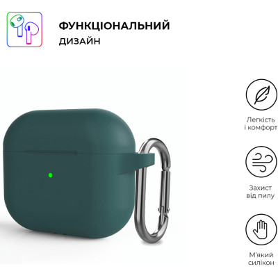 Чохол для навушників Armorstandart Hang Case для Apple AirPods 3 Dark Green (ARM60309) Вінниця - фото 2