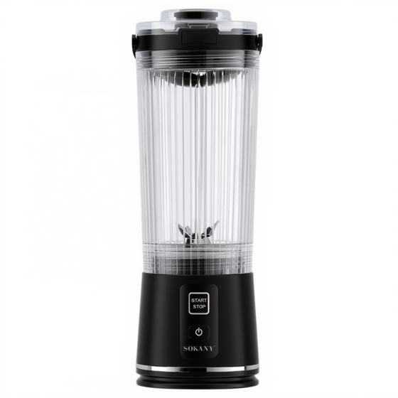 Портативний блендер-шейкер на акумуляторі 500 мл USB Чорний SK-01023B Коломия