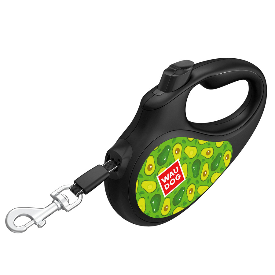 Повідець-рулетка для собак WAUDOG R-leash, малюнок "Авокадо", XS, до 12 кг, 3 м, світловідбиваю Коломия - фото 2