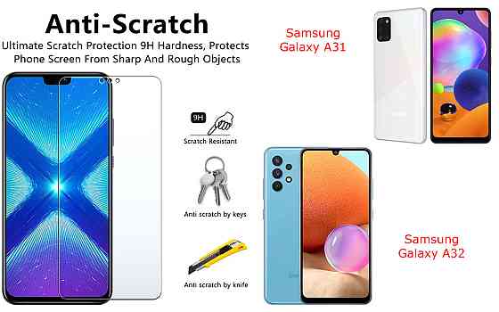 Защитное стекло NeoGlass для Samsung Galaxy A31, Galaxy A32 – ультрапрозрачное и устойчивое Киев