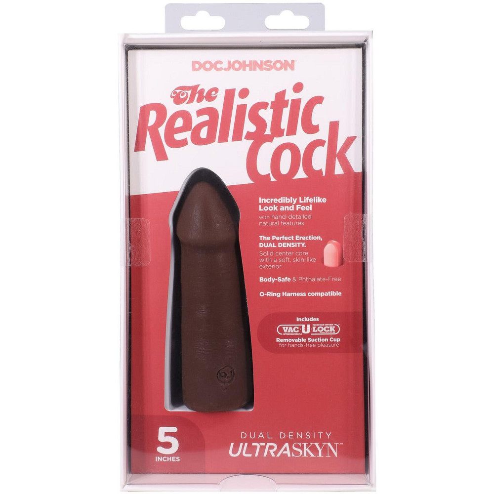 Фалоімітатор Doc Johnson The Realistic Cock ULTRASKYN - 5 Inch Chocolate Sex Aura Київ - фото 9