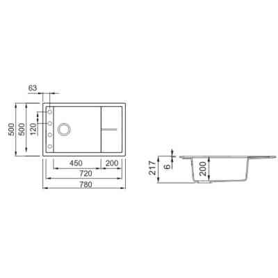 Мийка кухонна Elleci UNICO 305 nero 40 Вінниця