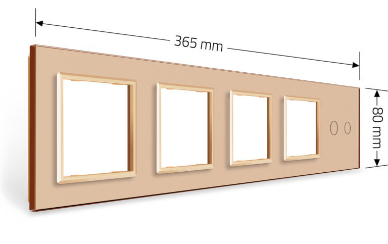 LIVOLO Рамка 5-постова для одного 2-сенсорного вимикача і чотирьох розеток (2-0-0-0-0) LIVOLO, Коломыя - изображение 4