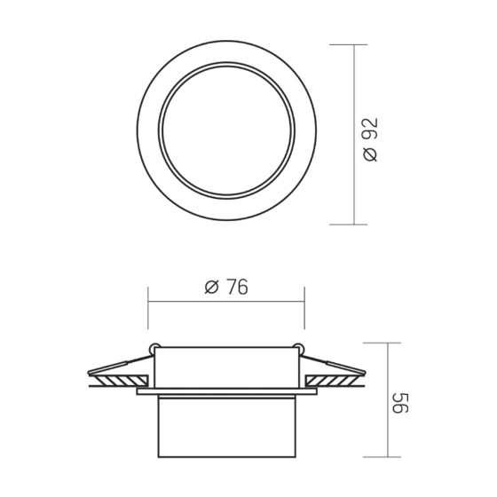 LED Світильник врізний під лампу GU10 круглий білий VL-SPF11R-W Videx Житомир - изображение 4