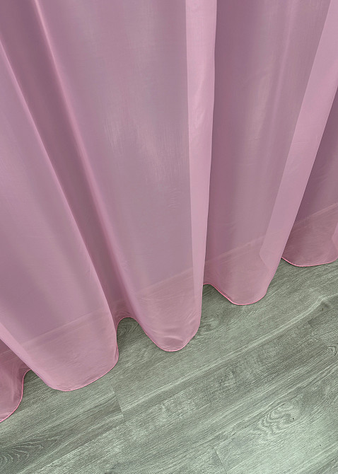 Тюль VR-Textil 002т Органза однотонна Рожевий 300х270 см (42-0487) Київ - фото 8