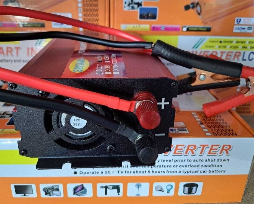 Инвертор 5000W Перетворювач 12-24V 220V з дисплеєм. Київ - фото 2