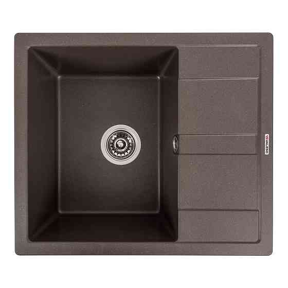VALESO Гранітна мийка для кухні VALESO 5851 ARIA матова Темна скеля Киев