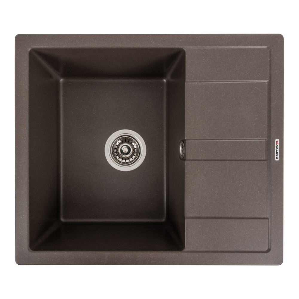 VALESO Гранітна мийка для кухні VALESO 5851 ARIA матова Темна скеля Киев - изображение 1