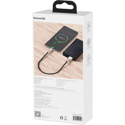 Дата кабель USB 3.1 AM to Type-C 0.25m CAKF 6.0A 66W Cafule Series Metal Data Cable Black Baseus (CAKF000001) Винница - изображение 12