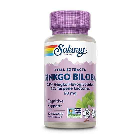 Гинго Билоба Solaray Ginkgo Biloba Leaf Extract 60mg - 60 vcaps Киев