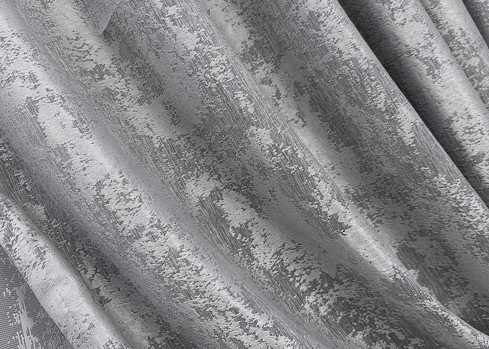 Комплект штор VR-Textil Жакард Мармур 200х270 2шт і Тюль 600х270 1668ш-1400т Сірий з білим 71-001/7 Київ - фото 5