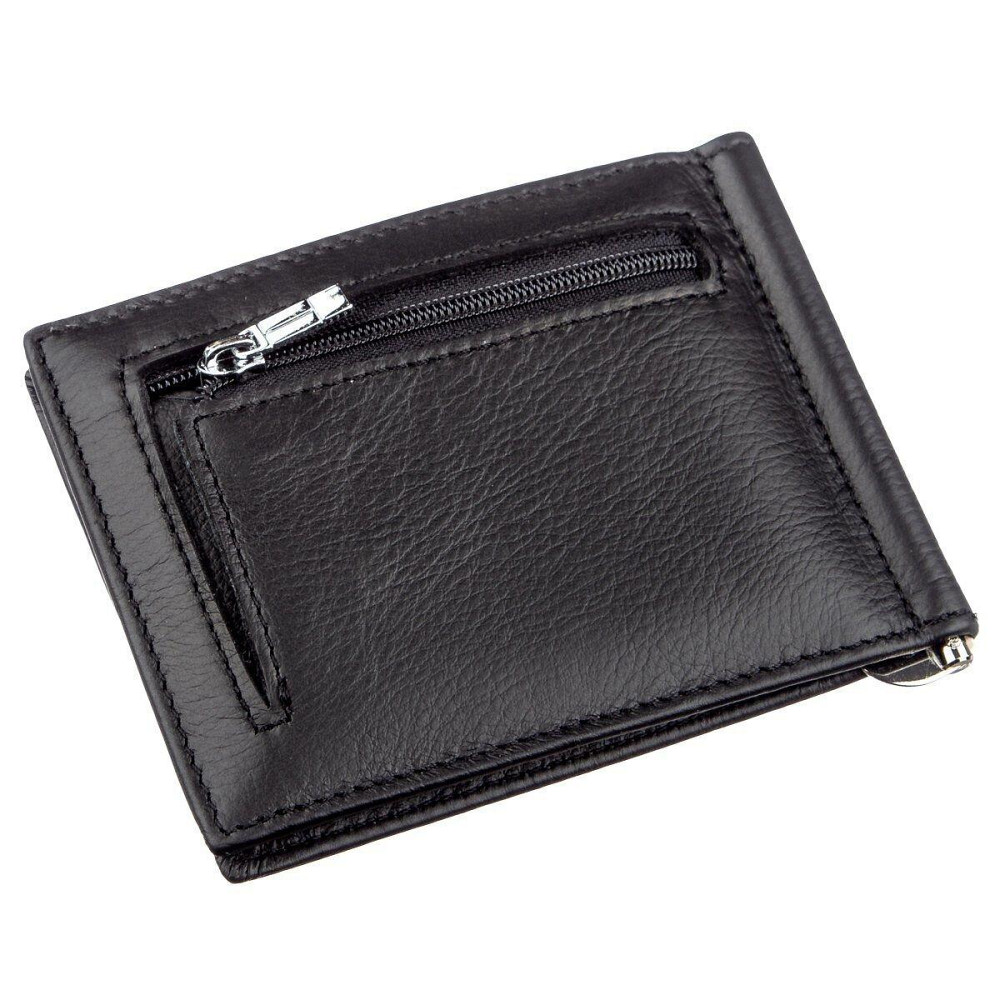 Зажим с монетницей на молнии ST Leather 18948 Черный Киев - изображение 2