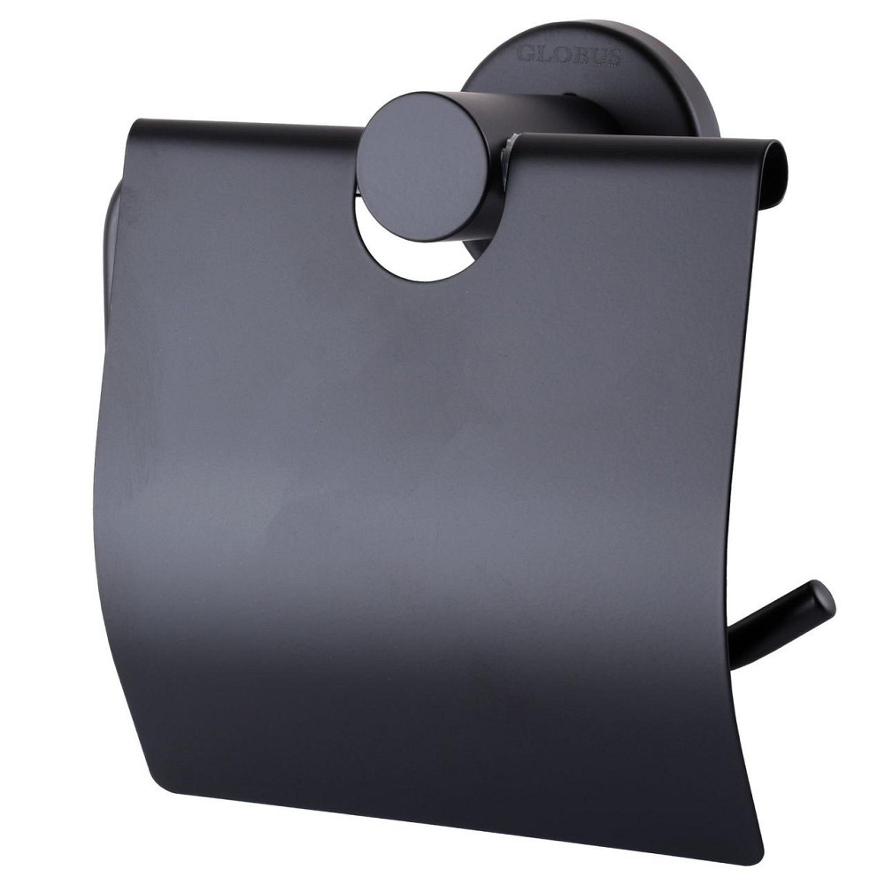 Тримач туалетного паперу Globus Lux BS8410 чорний матовий SUS304 Київ - фото 1