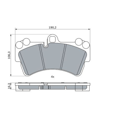 Гальмівні колодки Bosch 0 986 424 739 Вінниця - фото 6