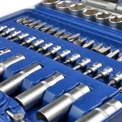 Набір інструментів UKC 108 предметів: універсальний комплект 1/4" і 1/2" Cr-V у міцному кейсі для авто та дому Одеса - фото 6