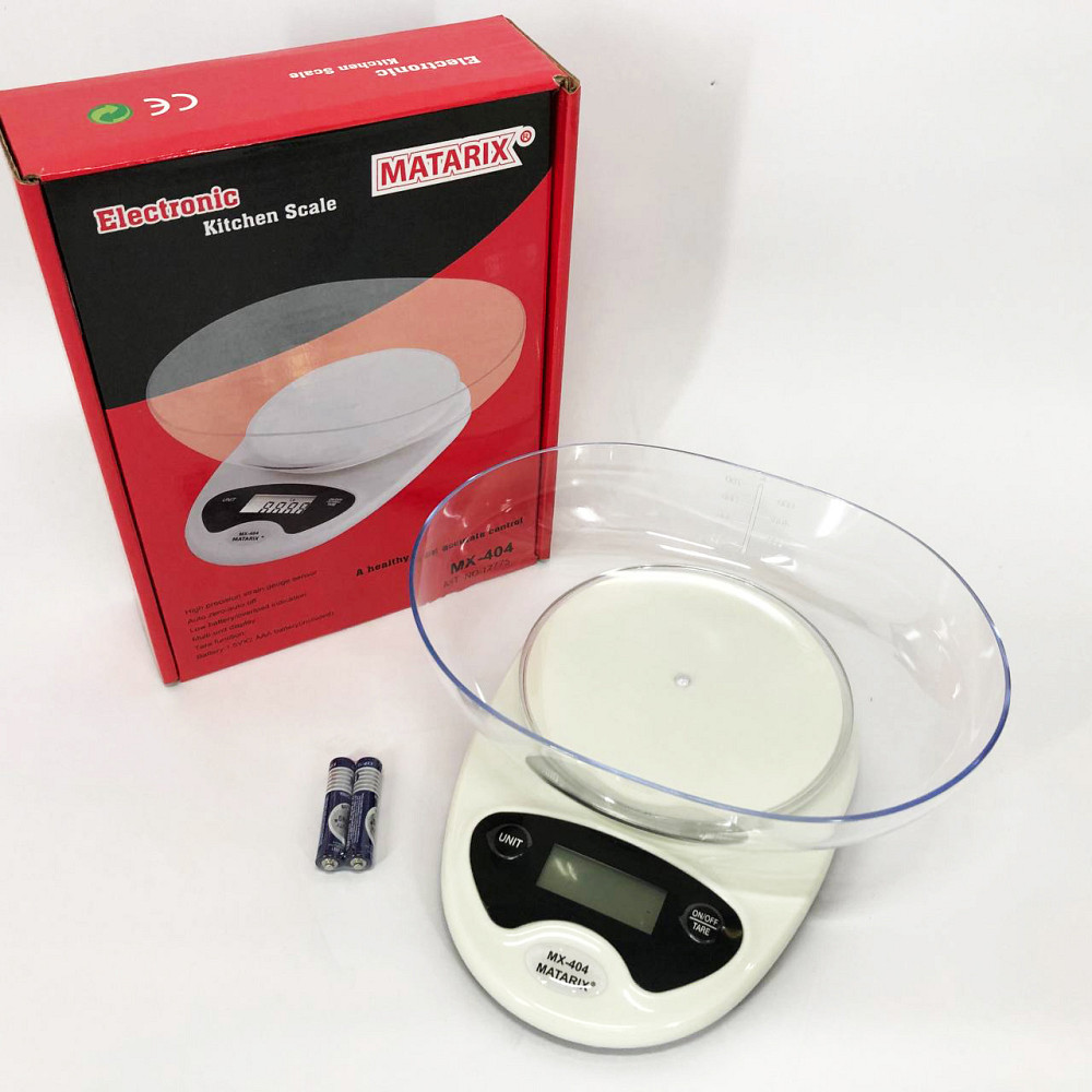 Кулинарные весы с съемной чашей Matarix MX-404, Кухонные весы для взвешивания на батарейках SU-28 Львов - изображение 7