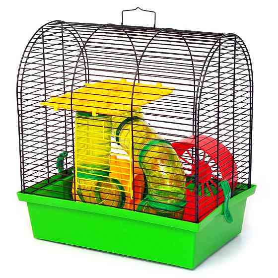 Клетка для грызунов Бунгало 2 Люкс металлическая с аксессуарами (33.5 х 23 х 36.5 см), Лори Винница