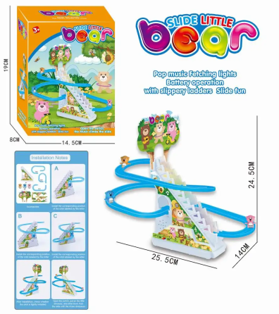 Гра настільна для дітей "Гірка з треком", іграшка для розвитку дитини, від 3 років, фігурки 3шт Bear Кам'янець-Подільський