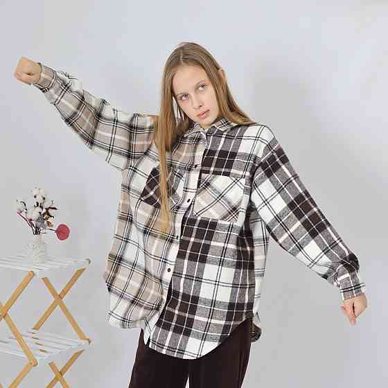 Дитяча тепла сорочка унісекс у бежеву карту (ціна вказана за 1 шт.) 92-98 Кам'янець-Подільський