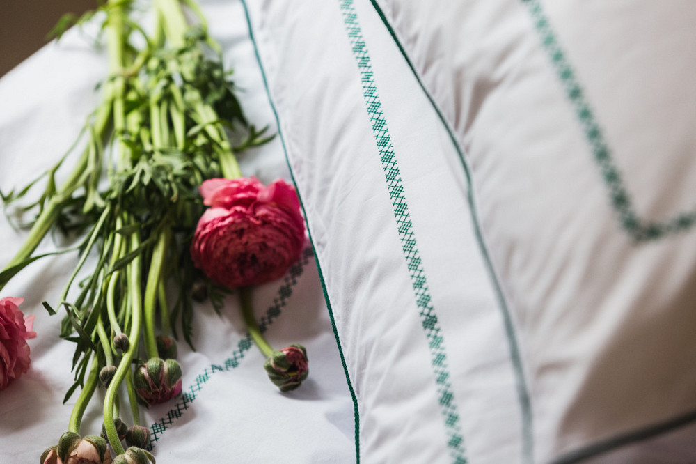 Ecotton Комплект постільної білизни Полуторний з вишивкою та кантом український хрестик Dark Gr Коломия - фото 8