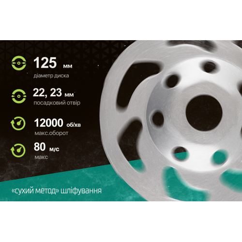 Alloid Pro. Диск алмазний шліфувальний L-Type 125мм Одеса