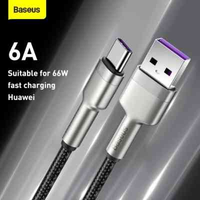 Дата кабель USB 2.0 AM to USB-C 1.0m Cafule Metal 66W black Baseus (CAKF000101) Вінниця