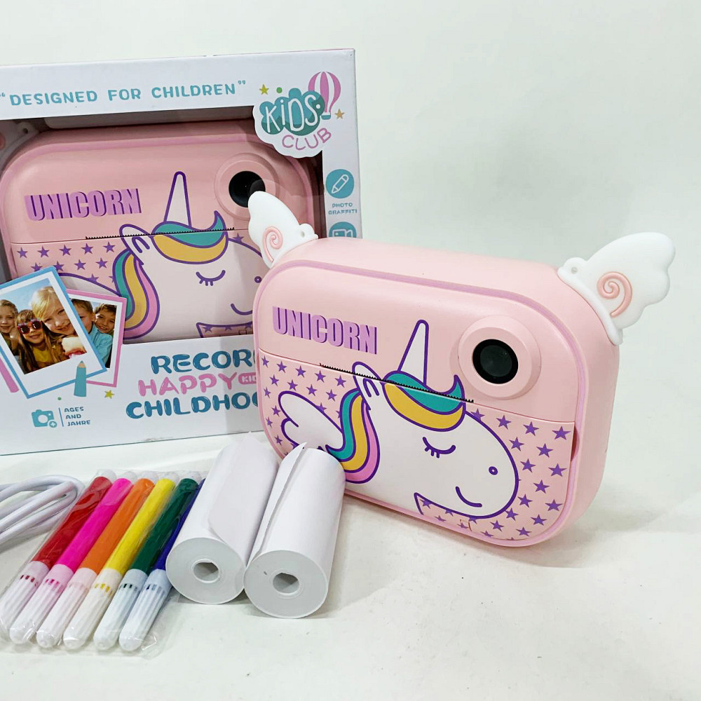Дитяча цифрова камера з миттєвим друком YT008 PINK, Фотоапарати миттєвого друку, Маленький фотоапарат RF-59 Івано-Франківськ - фото 5