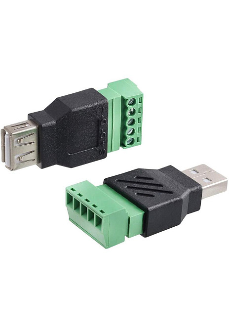 Адаптер USB 2.0 Type-A на клемники 5pin для проводів Київ - фото 1