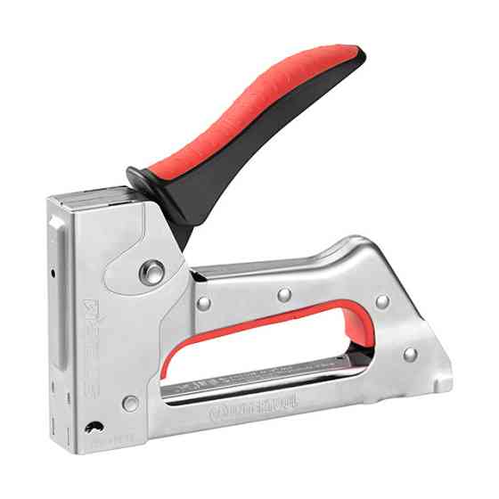 Степлер будівельний INTERTOOL RT-0121, під скобу 11,3×0,7×4-10 мм, металевий корпус, STORM степлер для кріплення плівки та сітки Львів