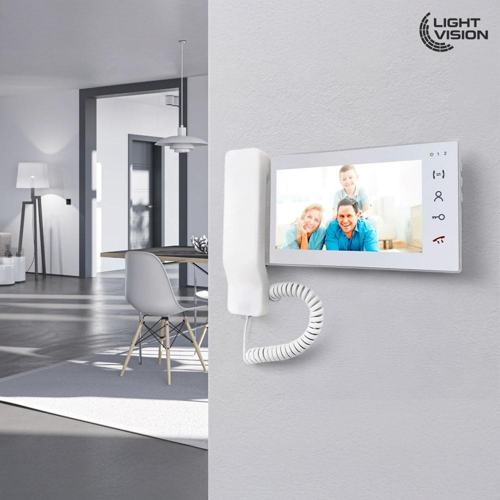 Комплект відеодомофона Light Vision: відеодомофон 7" SEOUL та відеопанель 2Mp White (82-00232-82-00242) Київ - фото 13