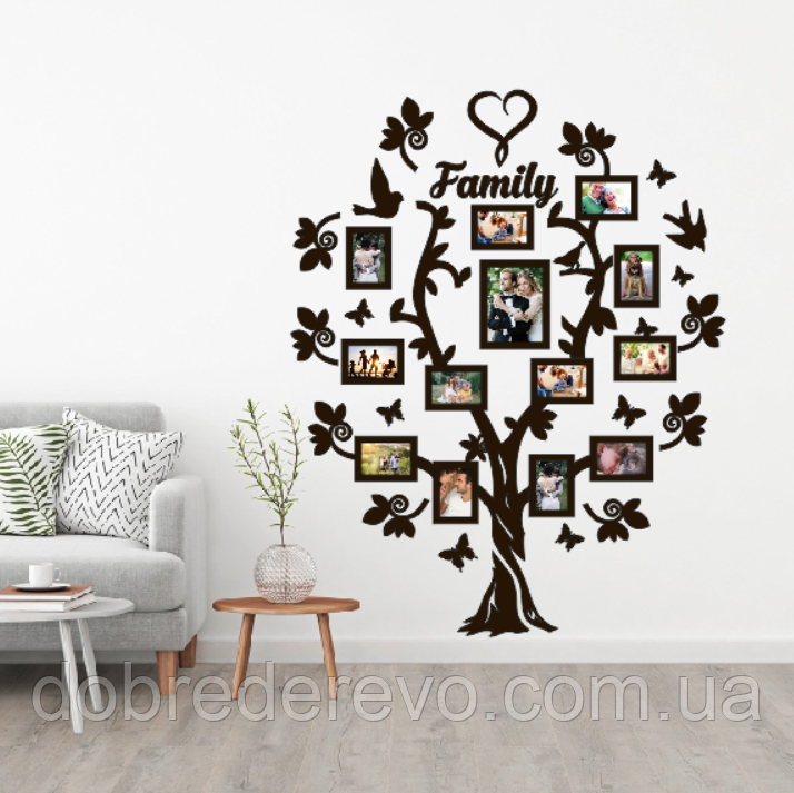 Сімейне дерево на 13 фотографій / сім’ї / фоторамка / картина / декор стіни Вижниця - фото 4