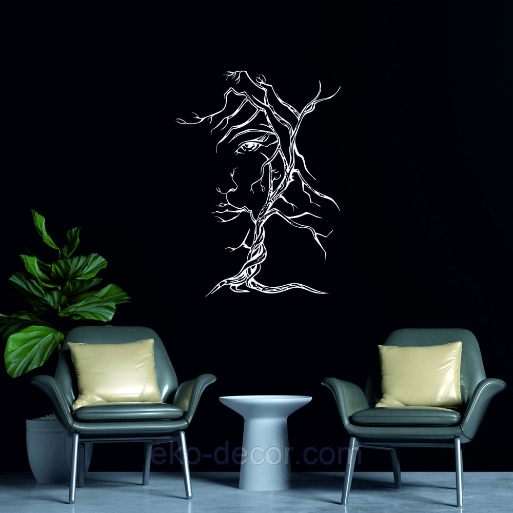 Декоративное настенное Панно «Дерево лицо» Декор на стену 70*51 см, Белый Киев - изображение 6