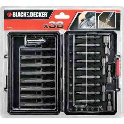 Набір біт Black&amp;Decker PH0,PH1,SL4,SL6,Pz1,Pz2,Тx10,Тx20,L 25,50,75 мм,38 шт, кейс (A7202) Вінниця