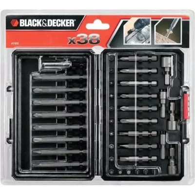 Набор бит Black&Decker PH0,PH1,SL4,SL6,Pz1,Pz2,Тx10,Тx20,L 25,50,75 мм,38 шт, кейс (A7202) Винница - изображение 3
