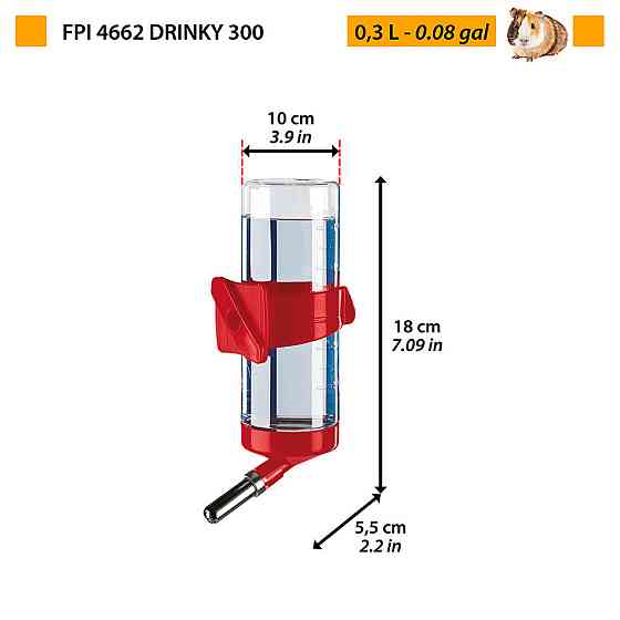 Поїлка для гризунів і дрібних тварин Ferplast Drinky (Ферпласт Дрінки) Запоріжжя