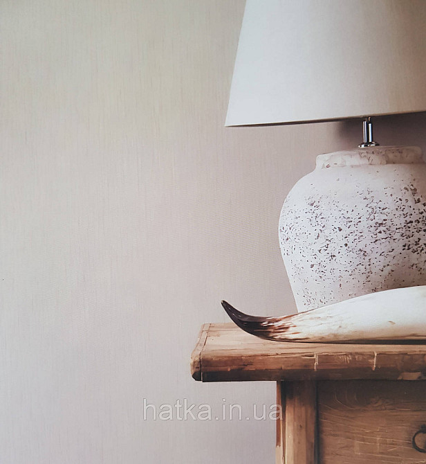 Шпалери вінілові на флізелін Rasch Ornament 1.06х10 однотонні тонка смуга світло кремово рожеві 973228 Київ - фото 1