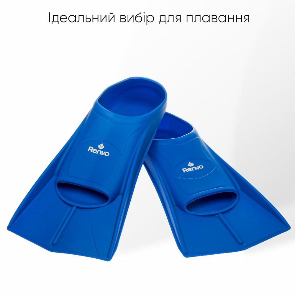 Короткі ласти для тренування в басейні Renvo Frio із закритою п'ятою Синій 42-44 (SF100-04 42-44) Київ - фото 2