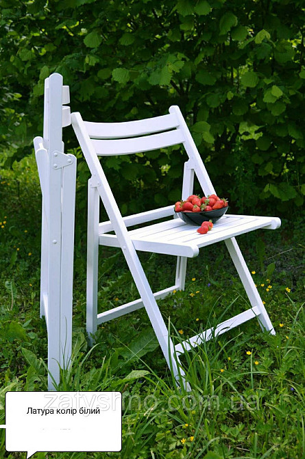 Стільці складані білі Київ - фото 2