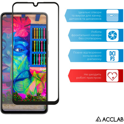 Скло захисне ACCLAB Full Glue Samsung A25 5G Black (1283126573965) Вінниця - фото 5