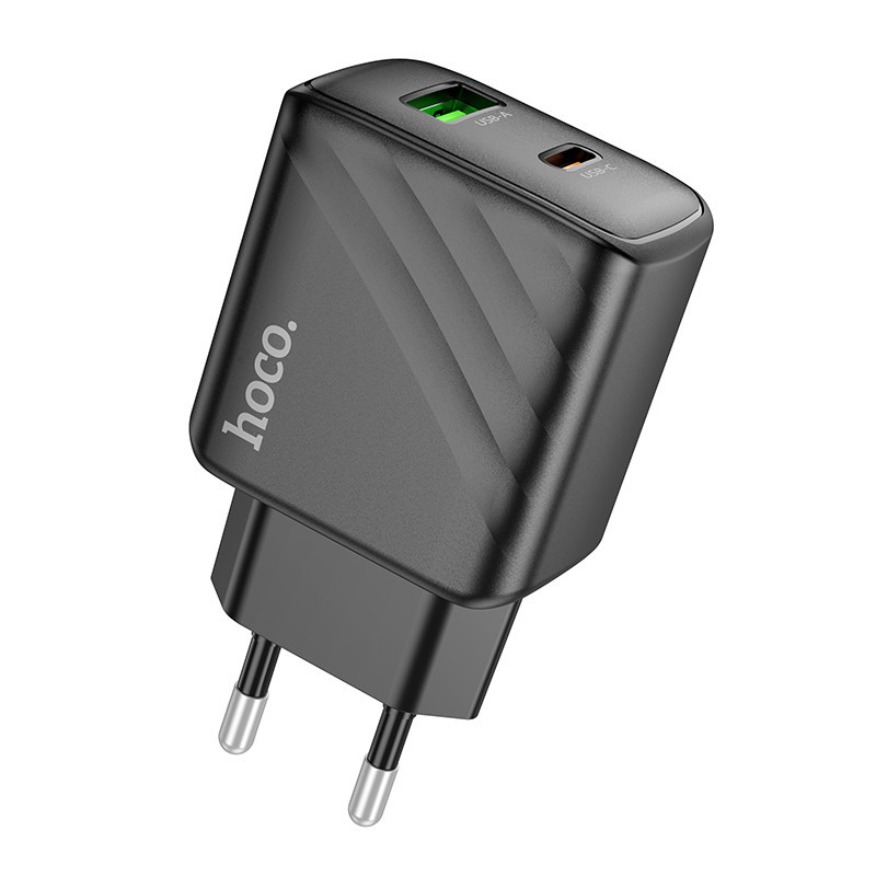 Мережевий зарядний пристрій HOCO CS23A Sunlight dual port PD30W+QC3.0 charger Black Одеса - фото 1
