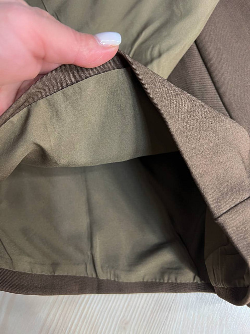 Шорти жіночі Lian 6555 з спідницею на запах попереду короткі з ременем коричневі, коричневий, L Київ - фото 17