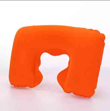 Подушка для подорожей помаранчева - розмір у спущеному вигляді 40*25см Київ